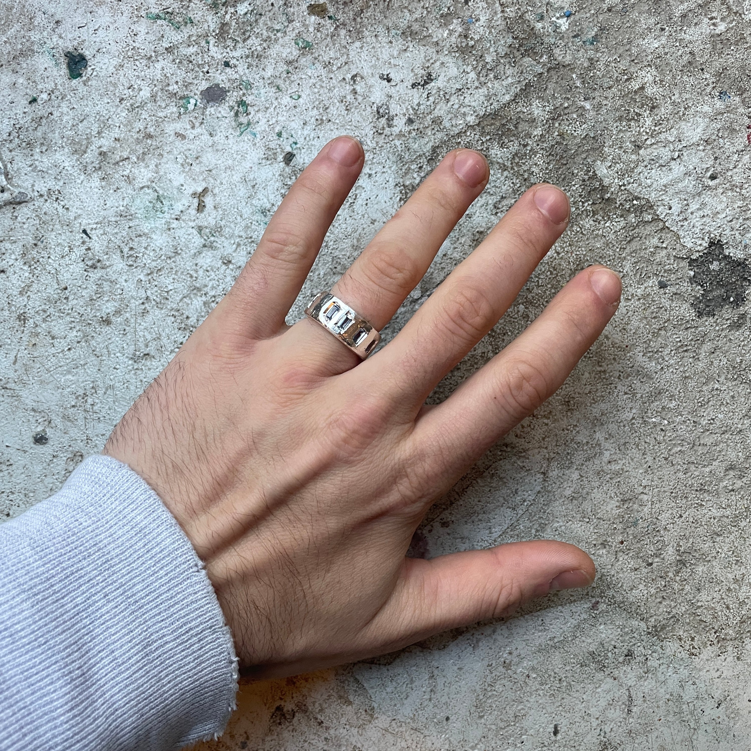 Aquamarine Morris Ring