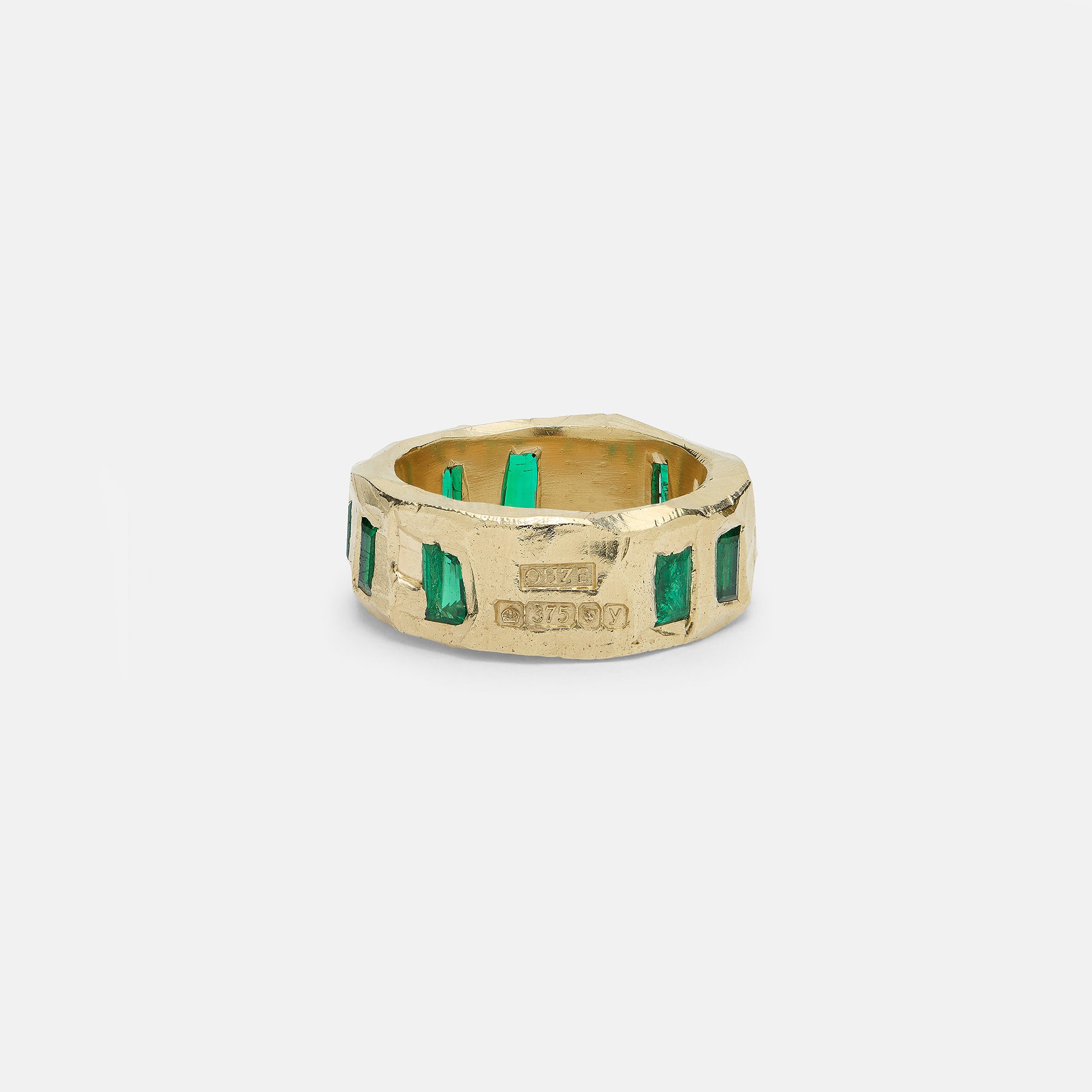 9k Gold Emerald Morris Ring