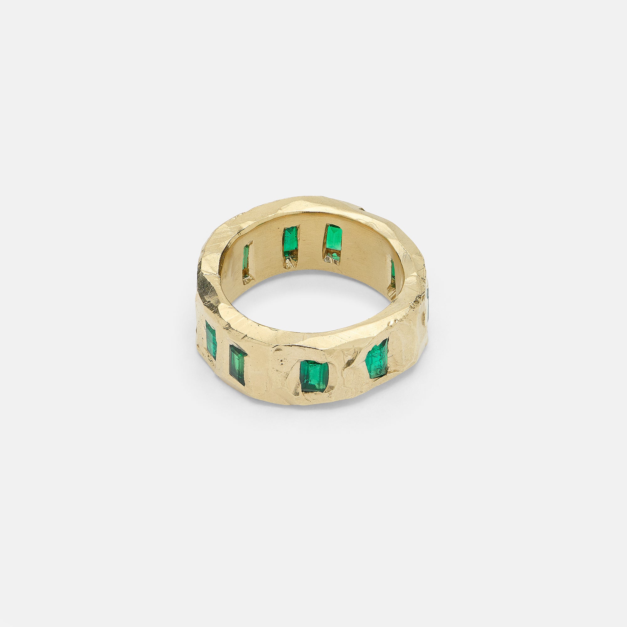 9k Gold Emerald Morris Ring