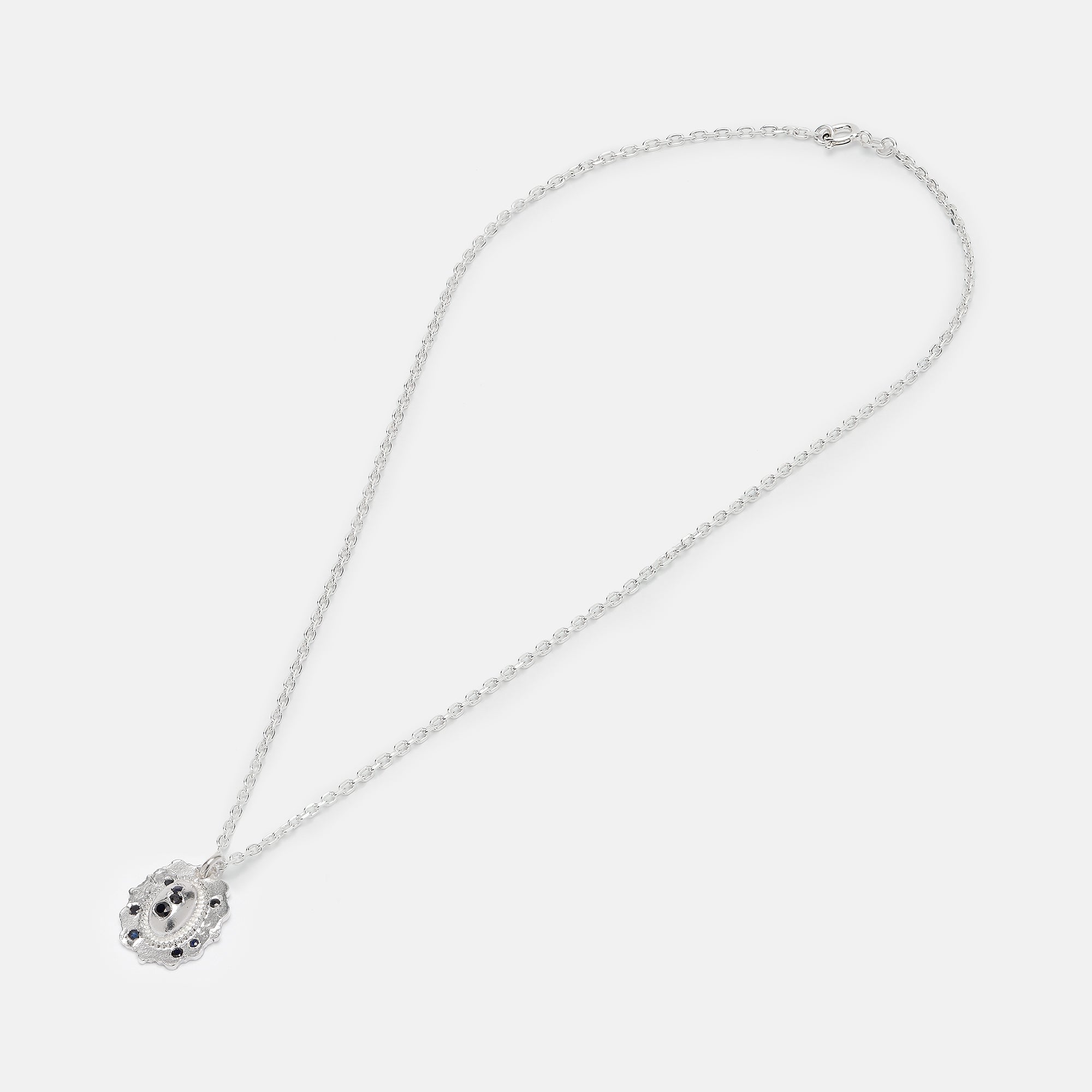 Peti Blue Sapphire Medallion Necklace