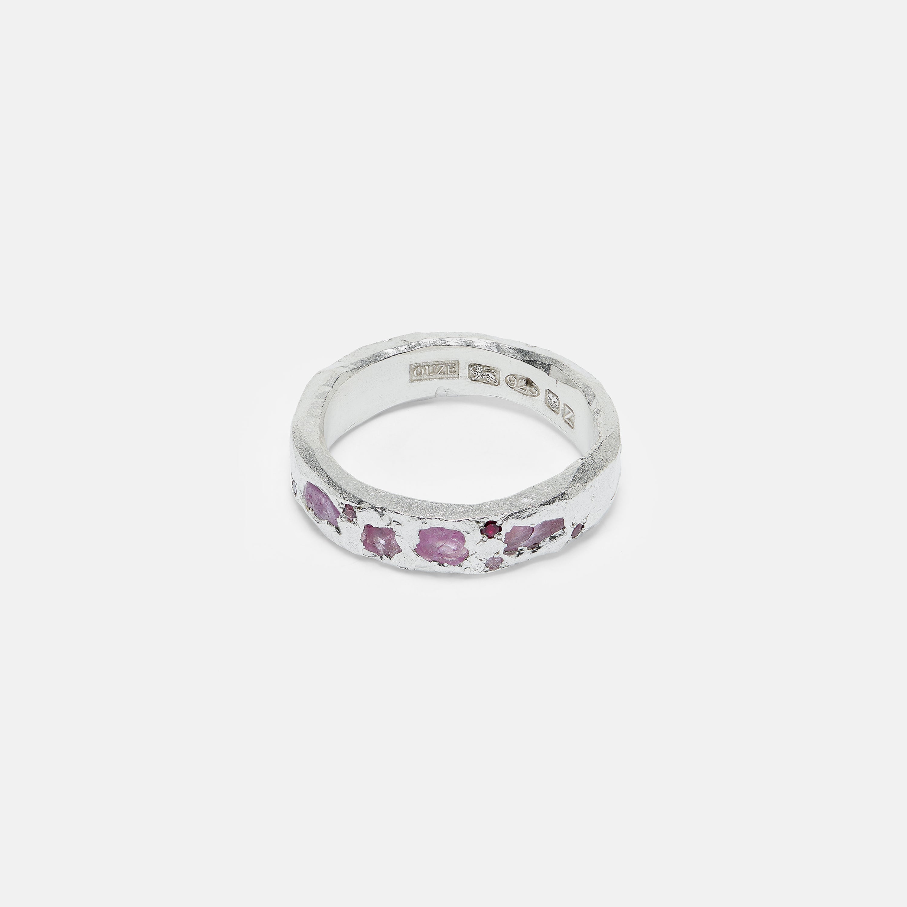 Pink Sapphire & Ruby Cluster Ring