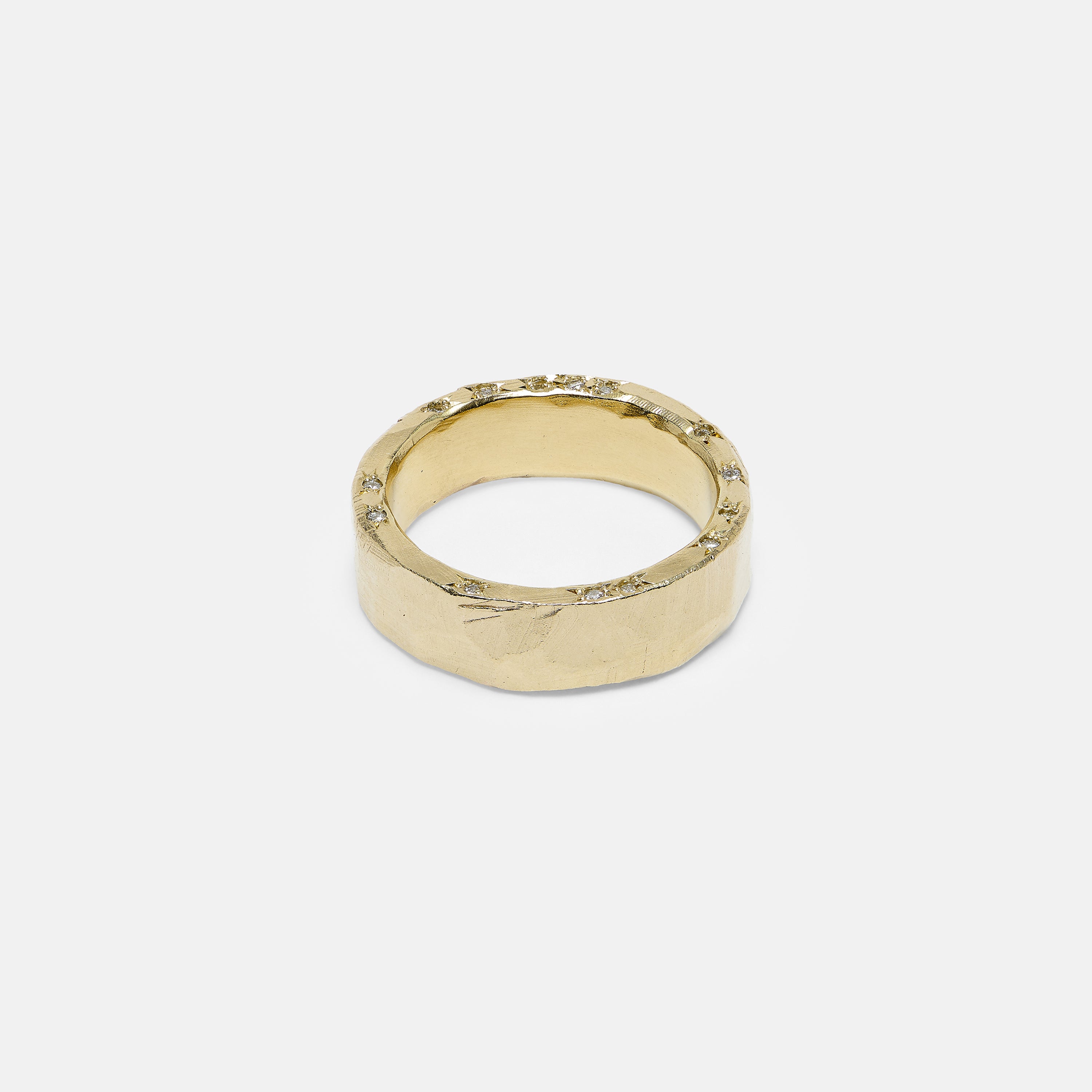 9k Gold Side Diamond Band