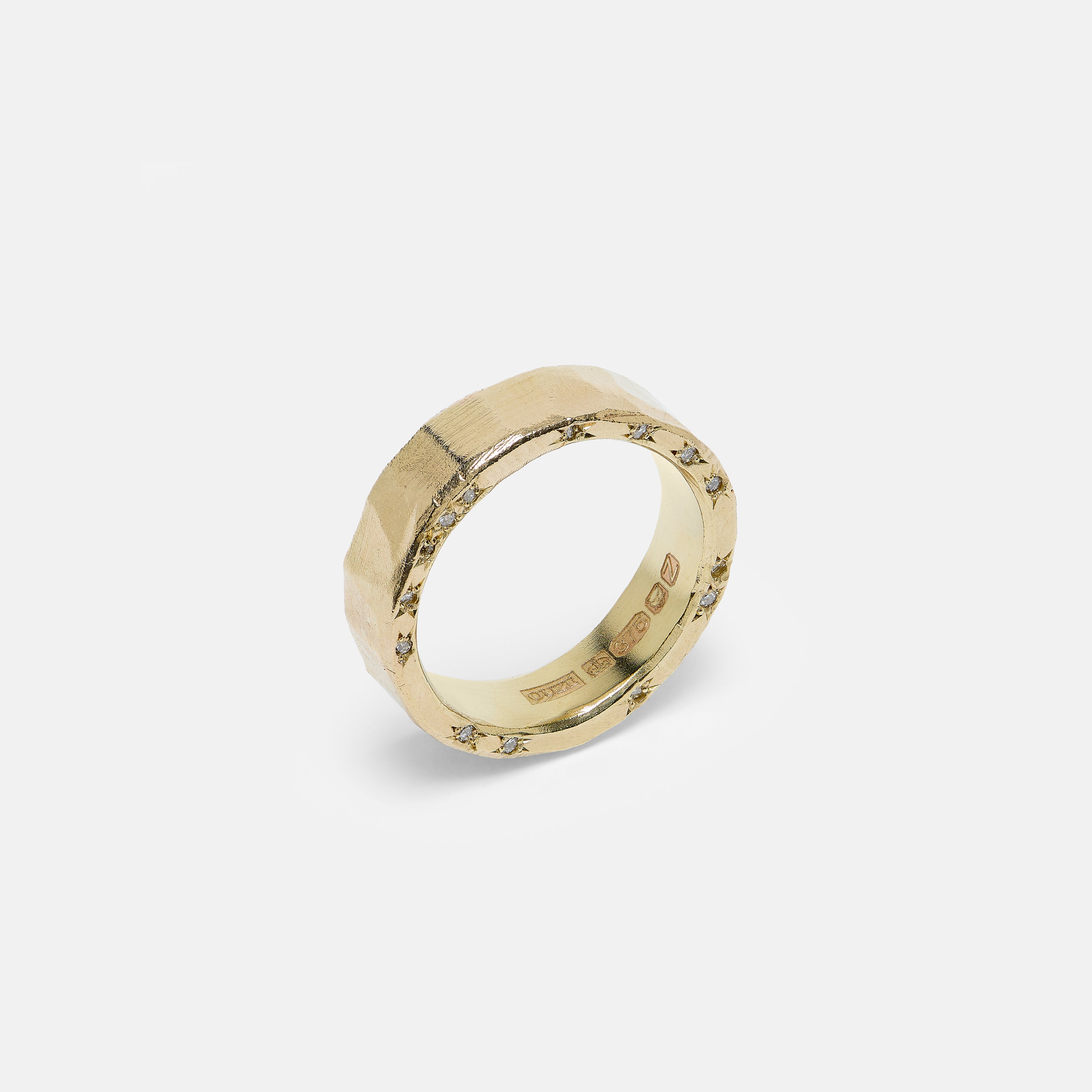 9k Gold Side Diamond Band