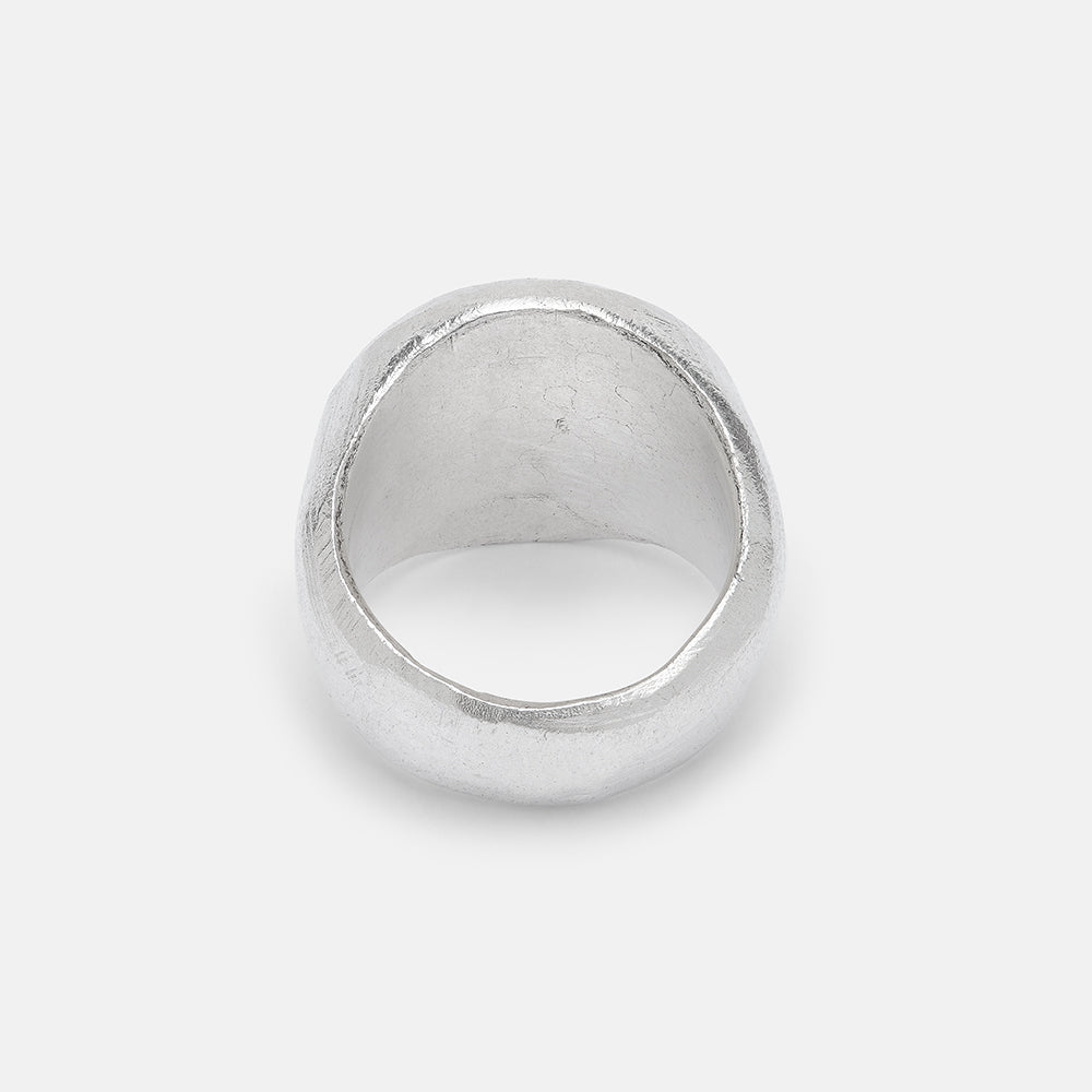 Hallmarked Ruby Halo Signet