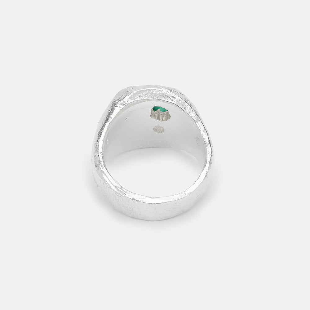 Una Round Emerald Signet