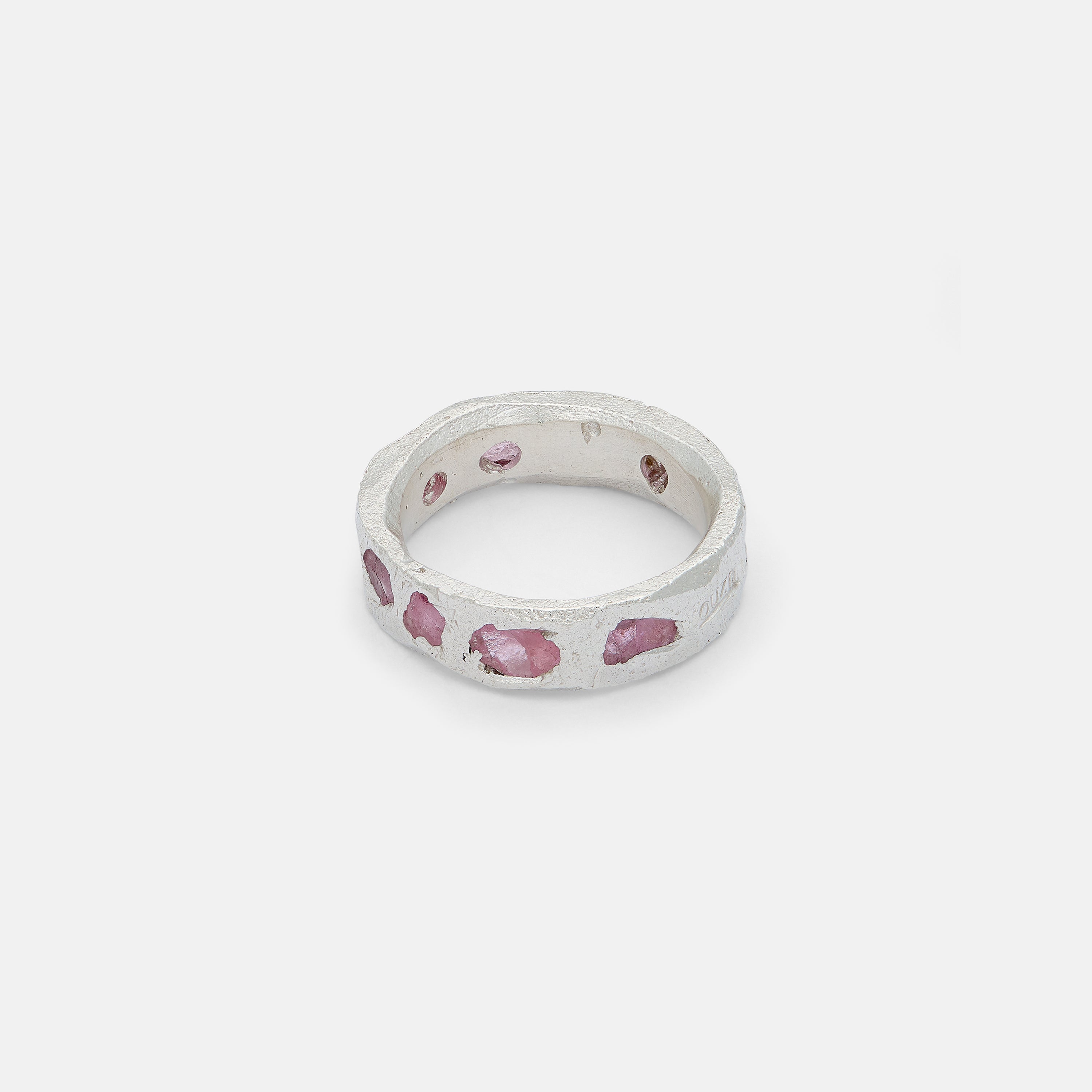Raw Pink Sapphire Scatter Band