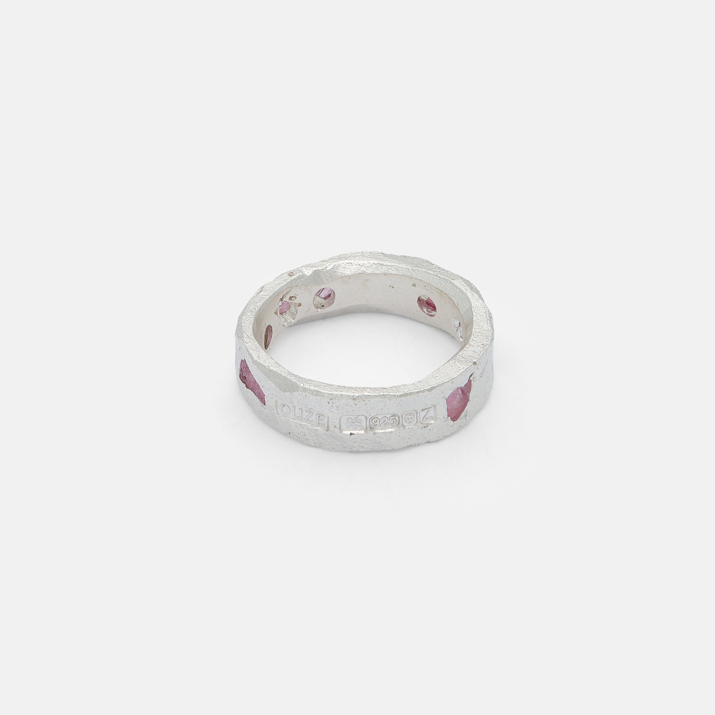 Raw Pink Sapphire Scatter Band