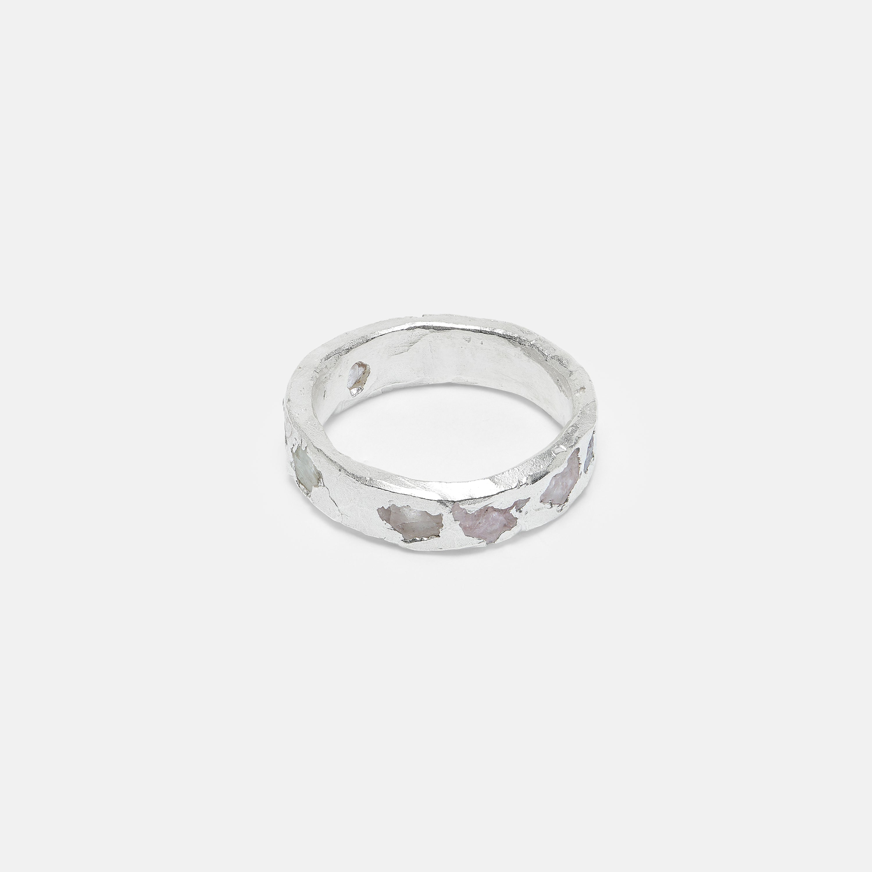 Raw White Sapphire Scatter Band