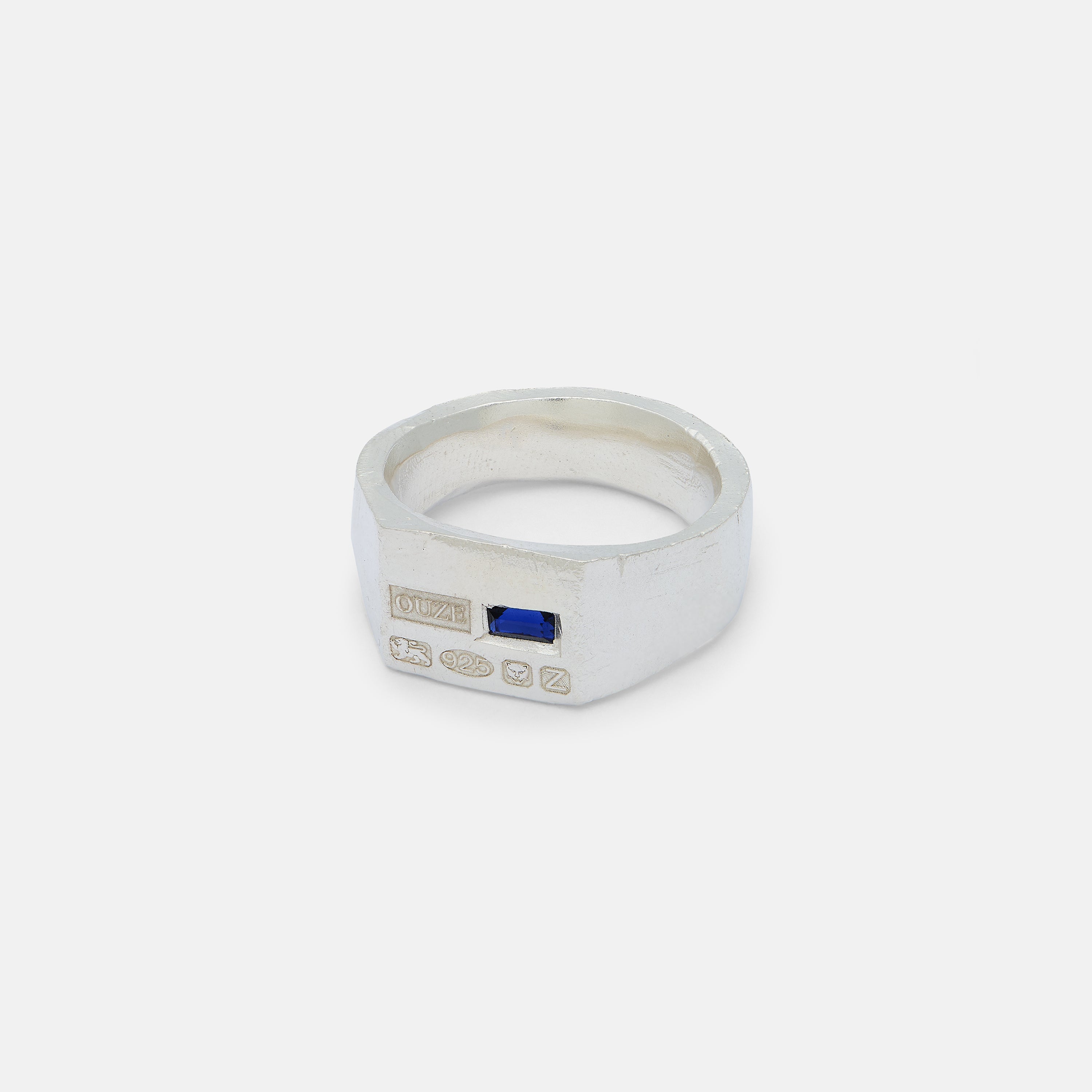 Blue Sapphire Hallmark Signet