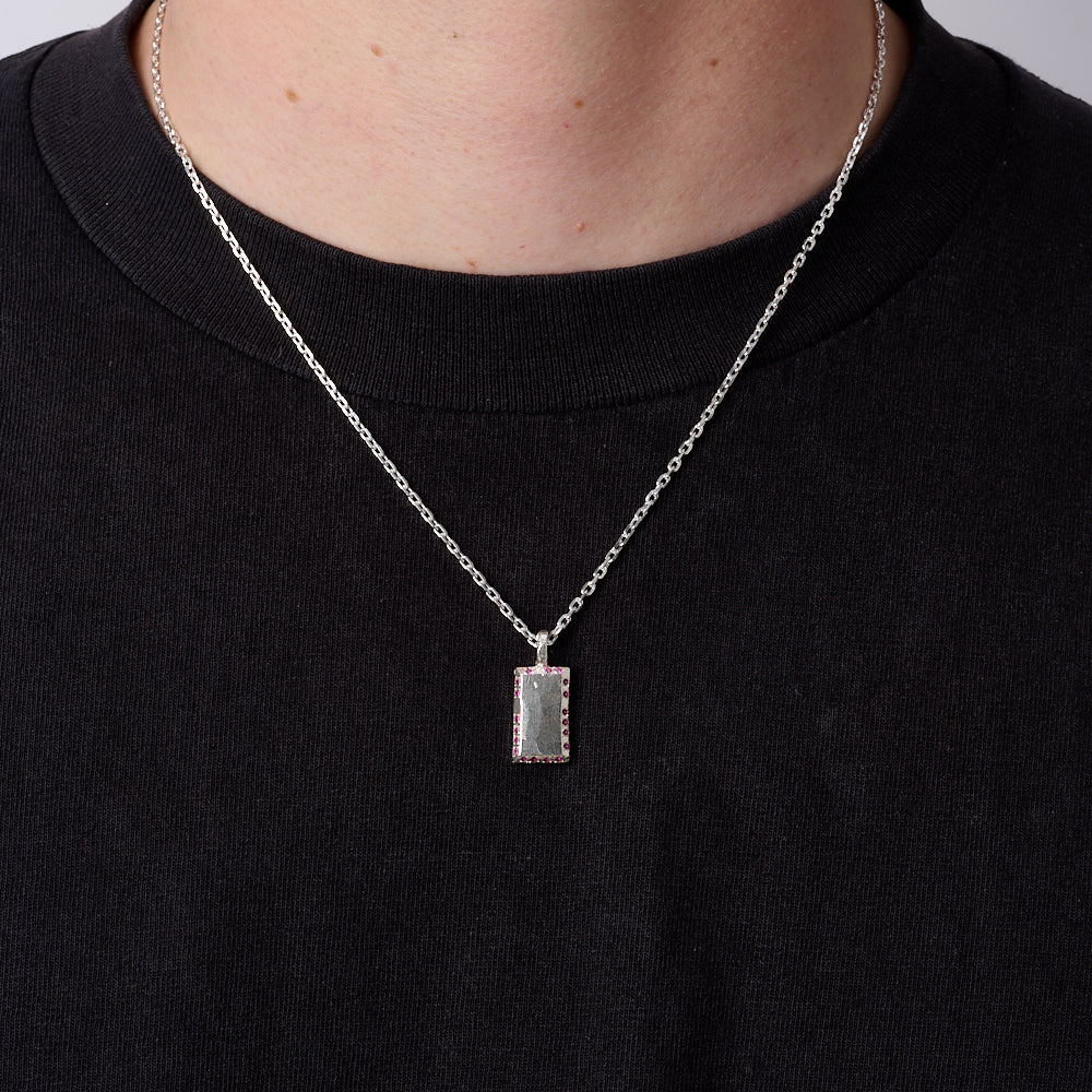 Ruby Facet Ingot Necklace