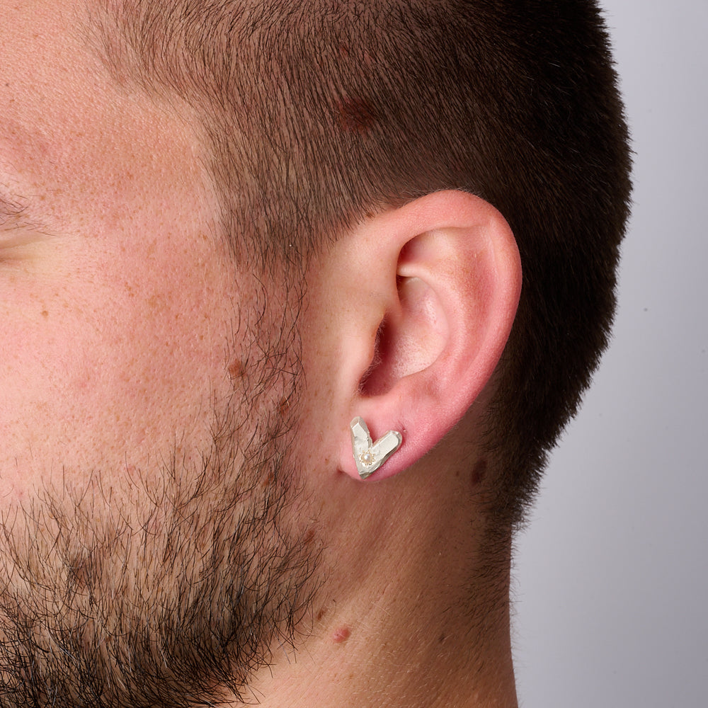 Pearl Heart Studs
