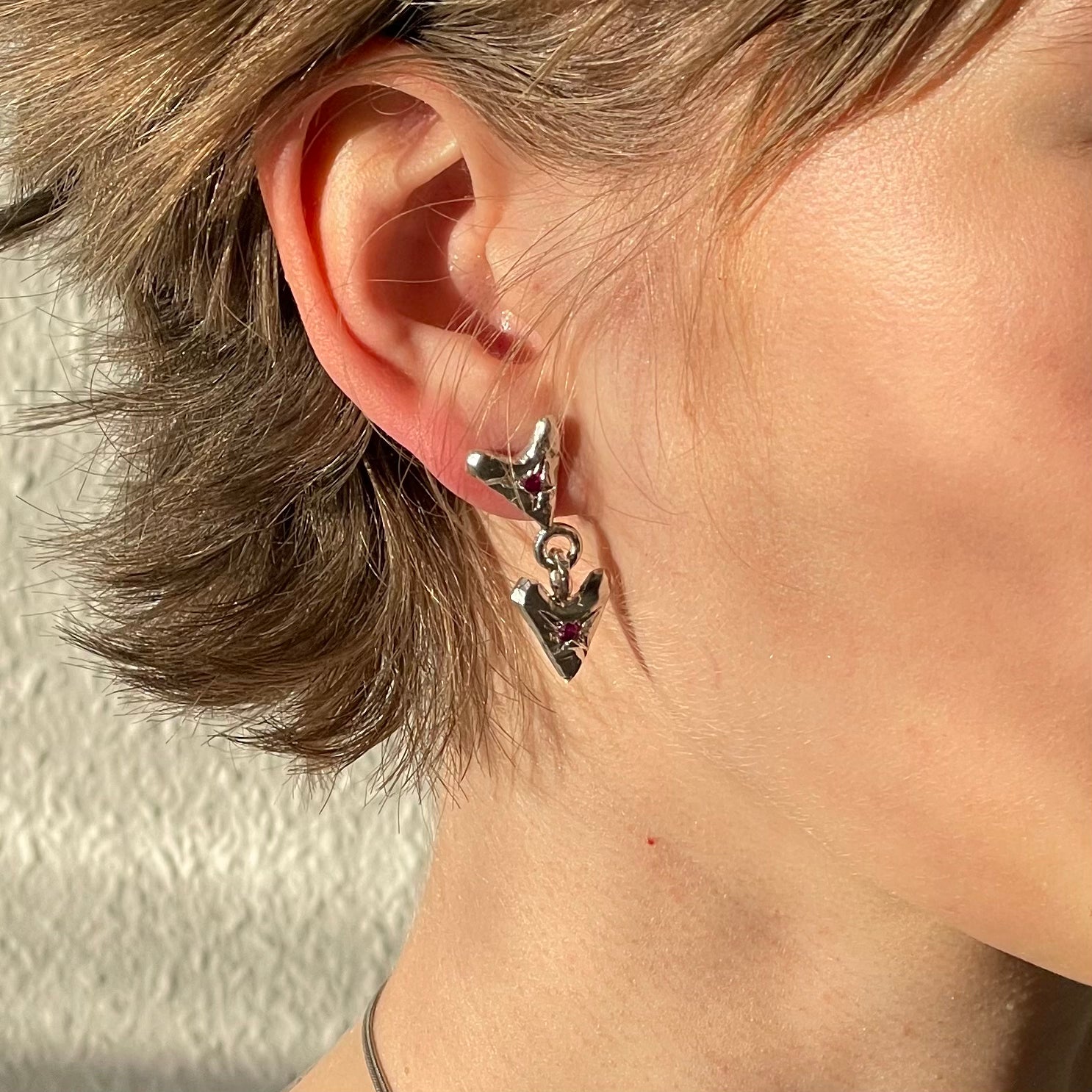 Ruby Lena Double Swirl Earrings