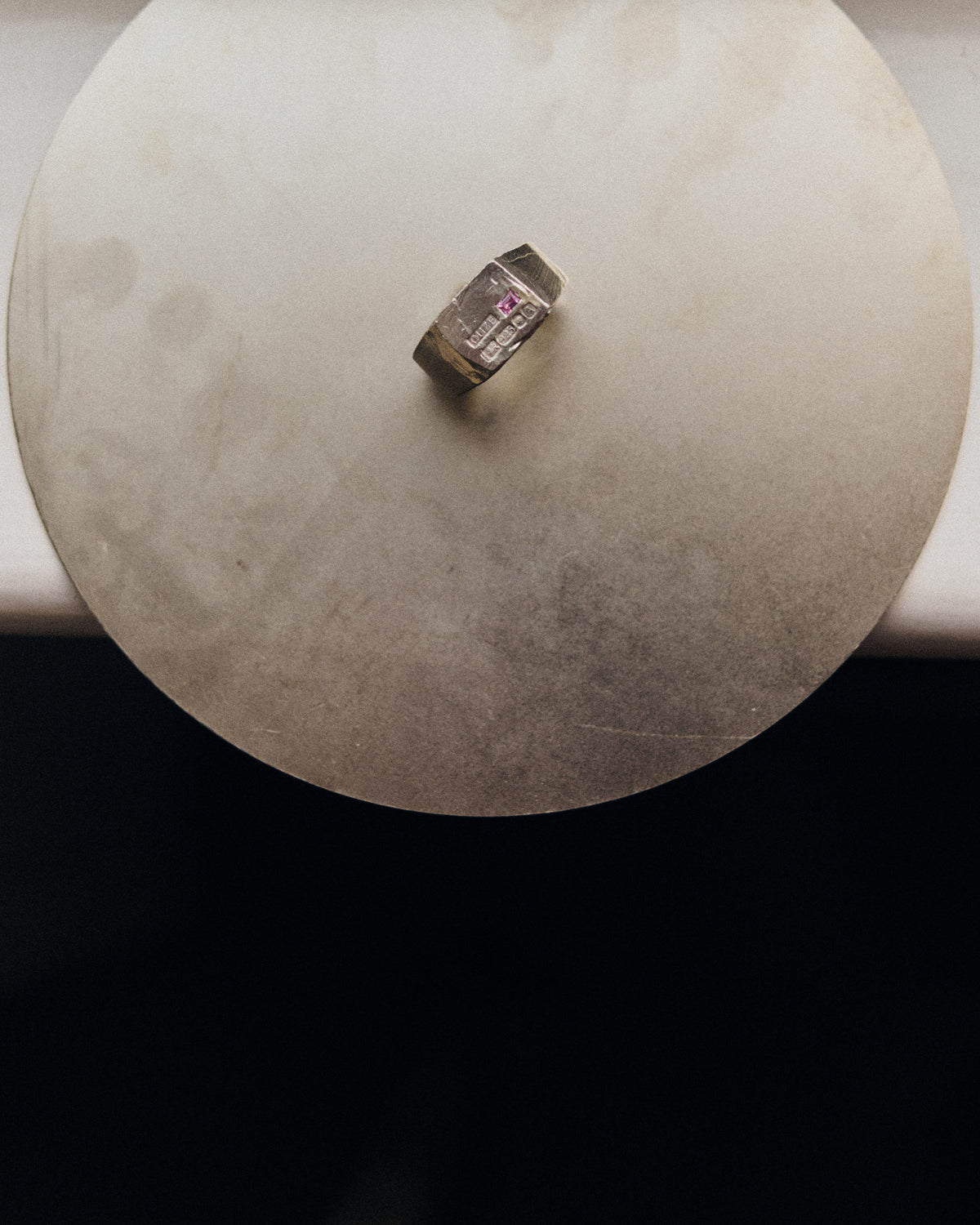 Pink Sapphire Hallmark Signet