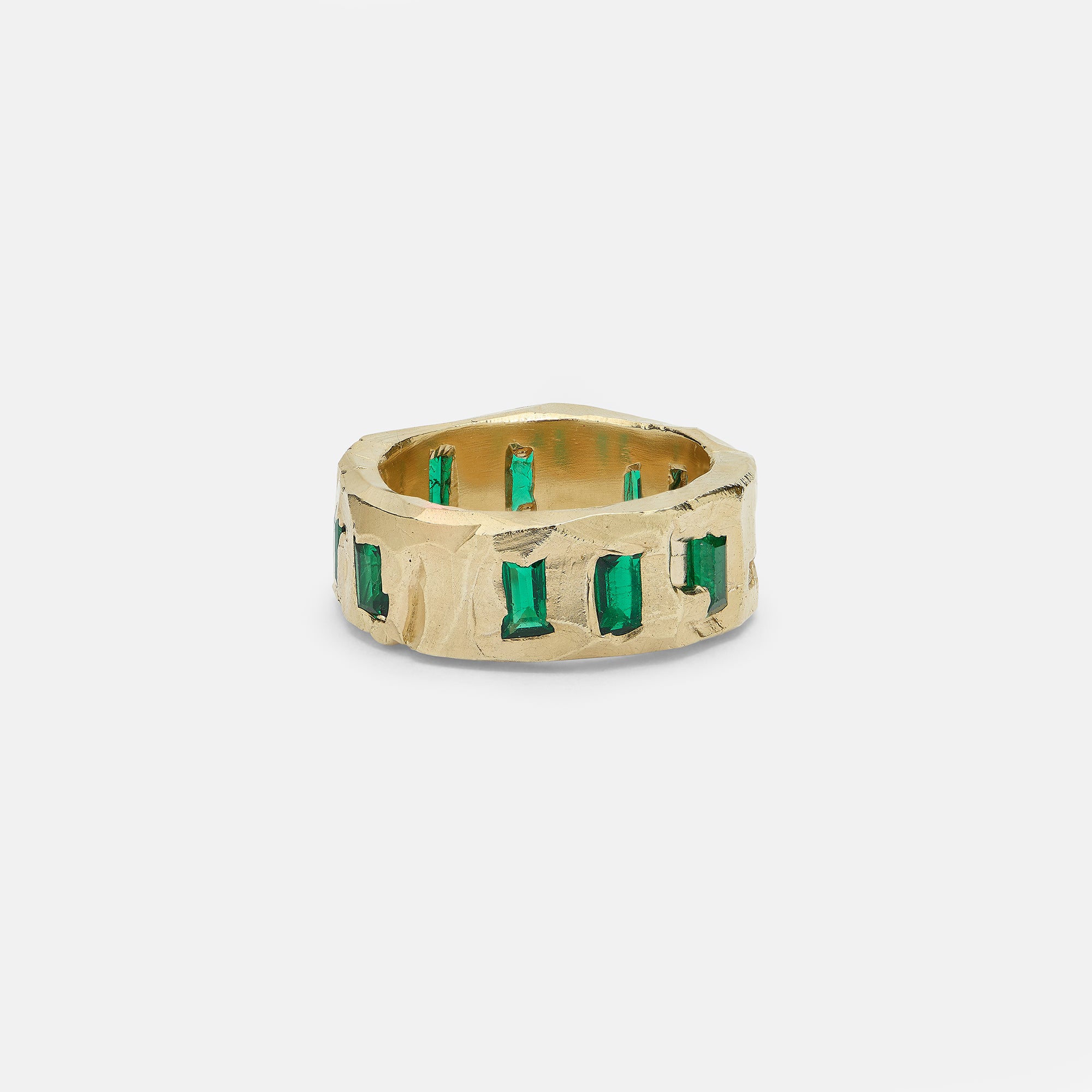 9k Gold Emerald Morris Ring