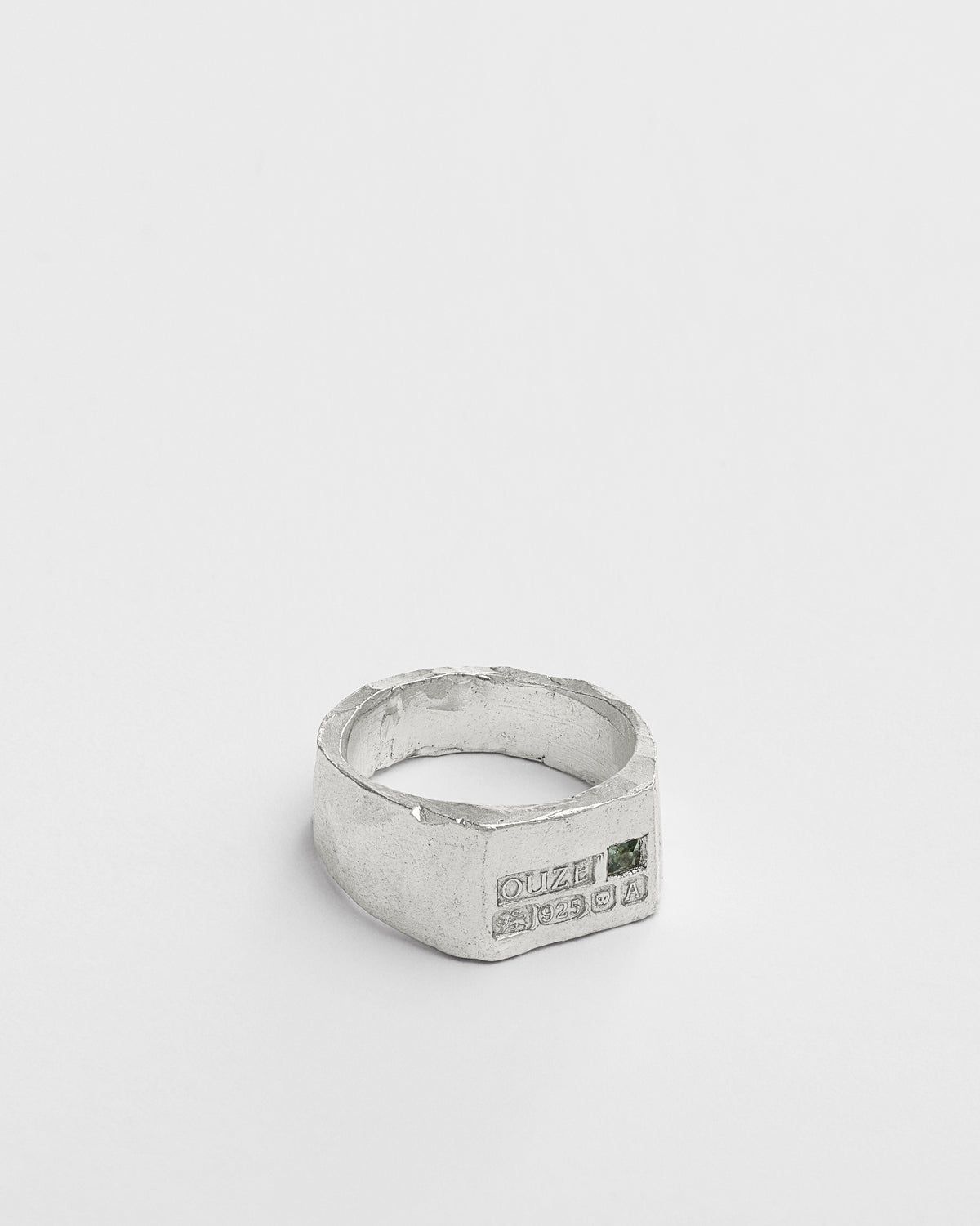 Green Sapphire Hallmark Signet
