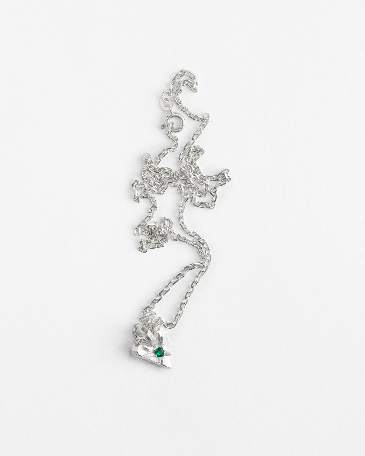 Emerald Star Heart Pendant