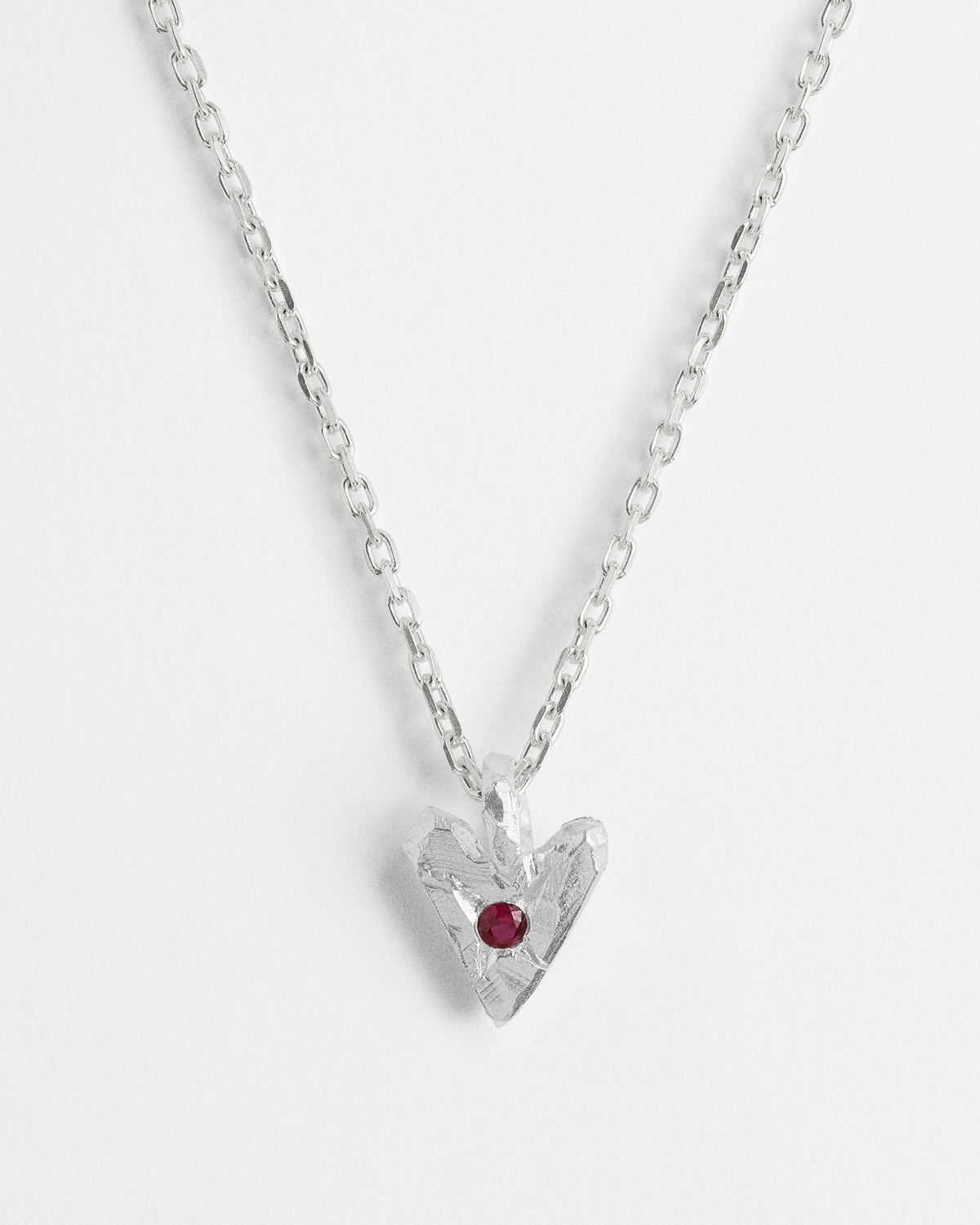 Ruby Star Heart Pendant