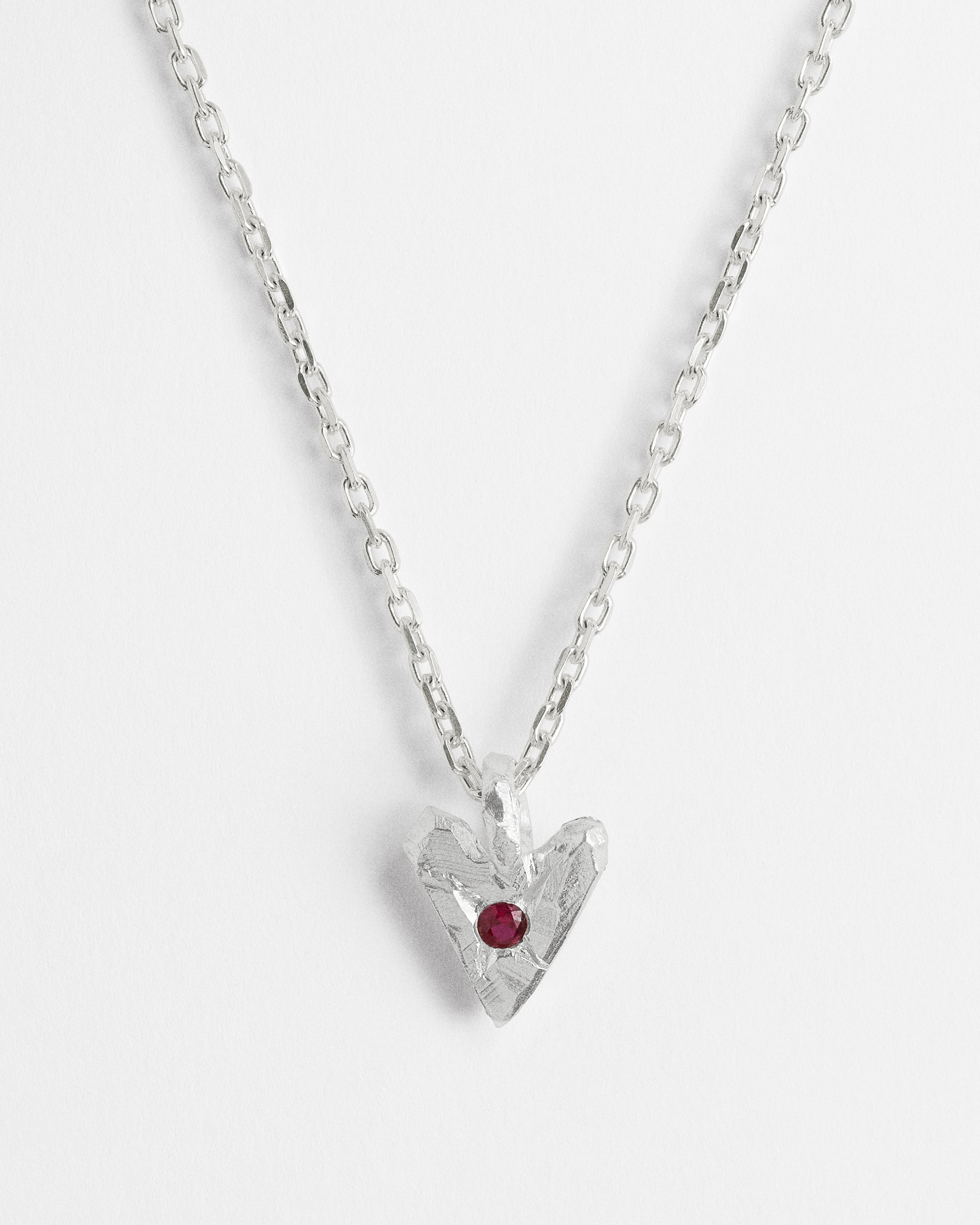 Ruby Star Heart Pendant