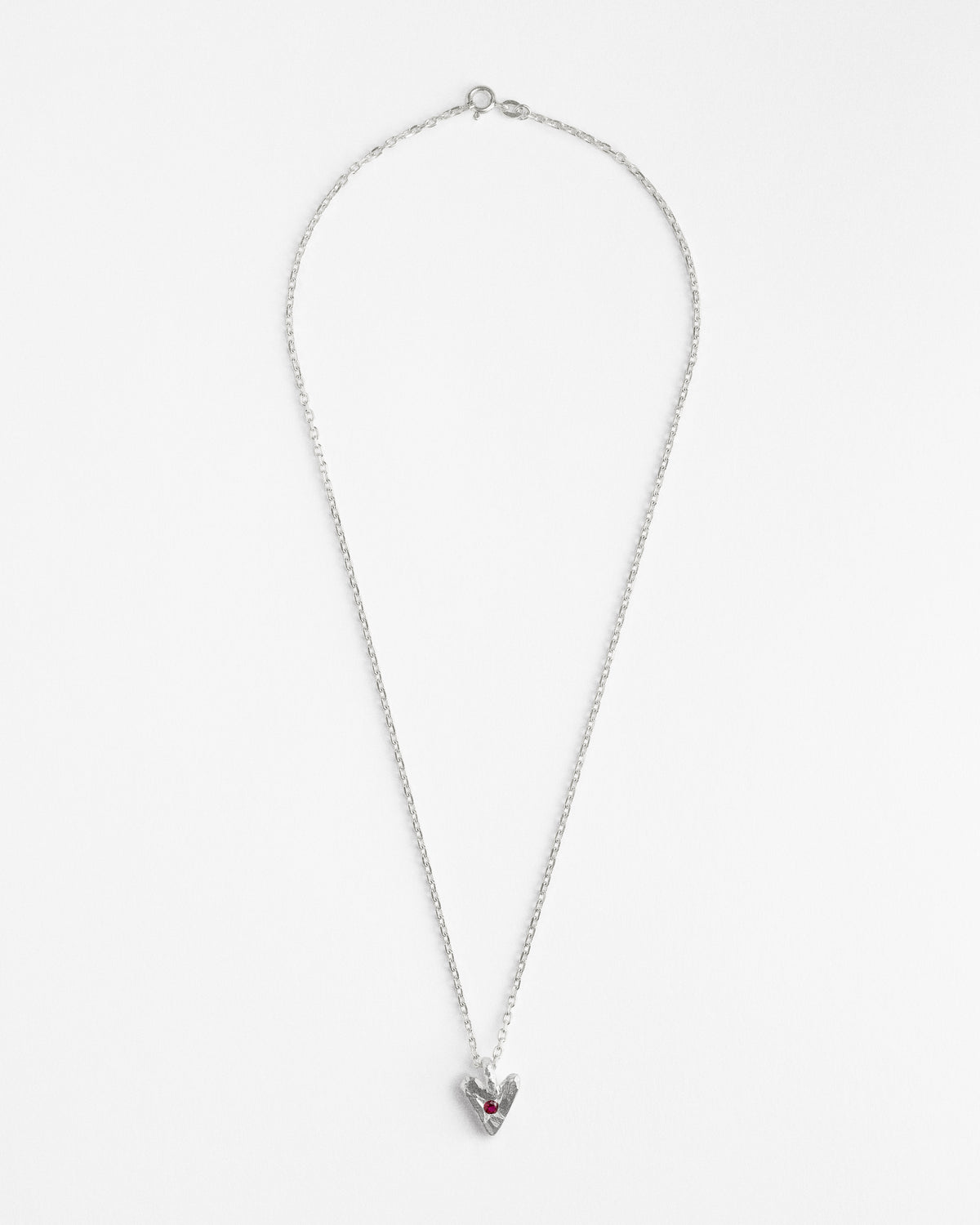 Ruby Star Heart Pendant