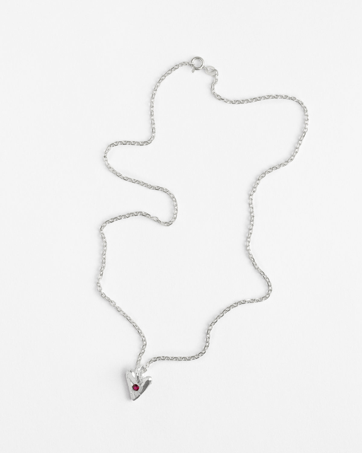 Ruby Star Heart Pendant