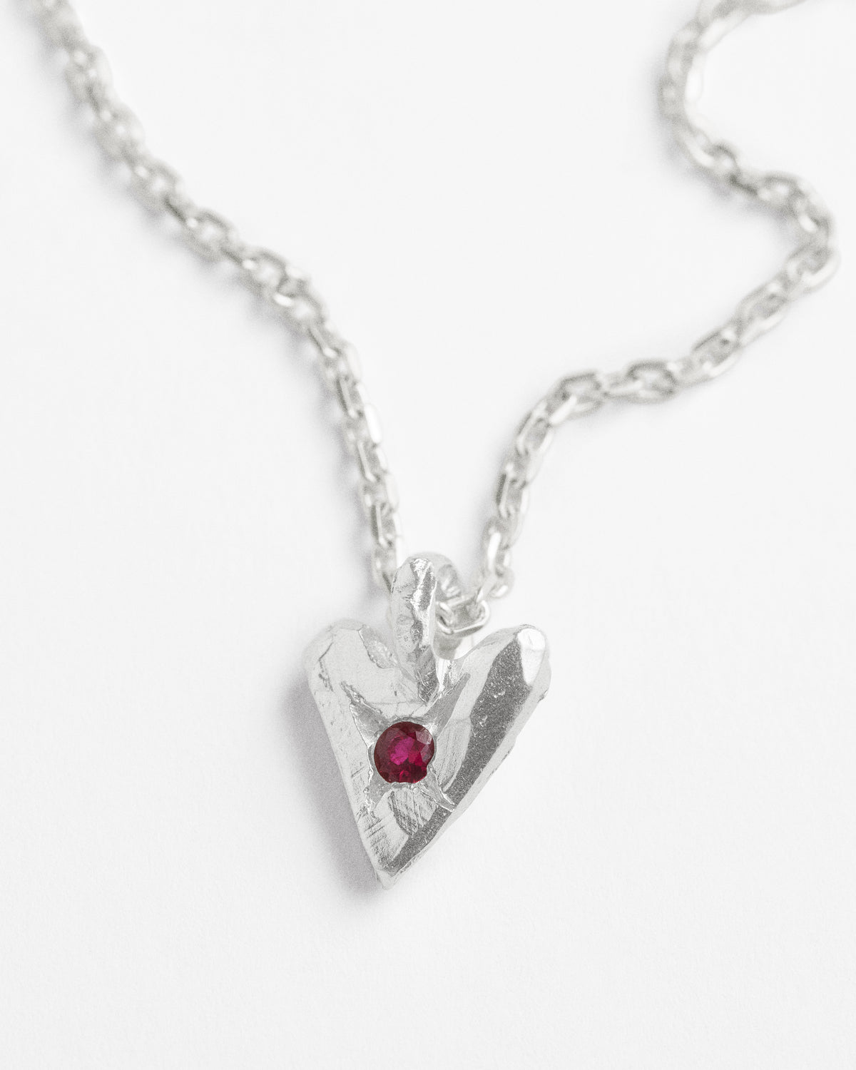 Ruby Star Heart Pendant