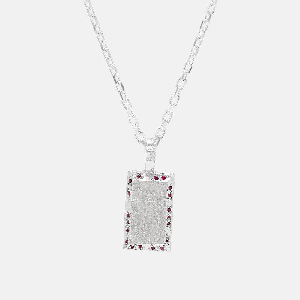 Ruby Facet Ingot Necklace