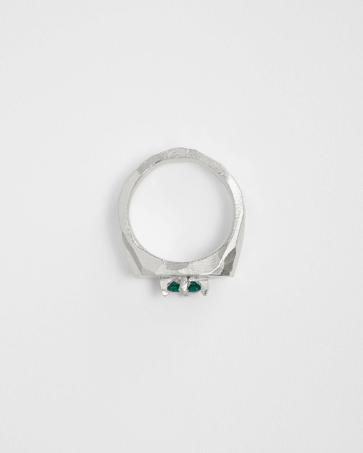 Emerald Oval Claw Signet