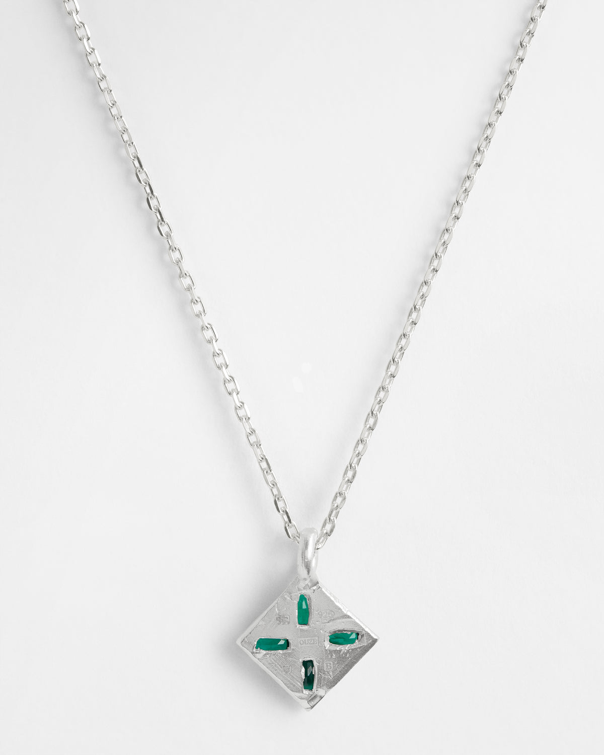 Emerald Morris Square Pendant