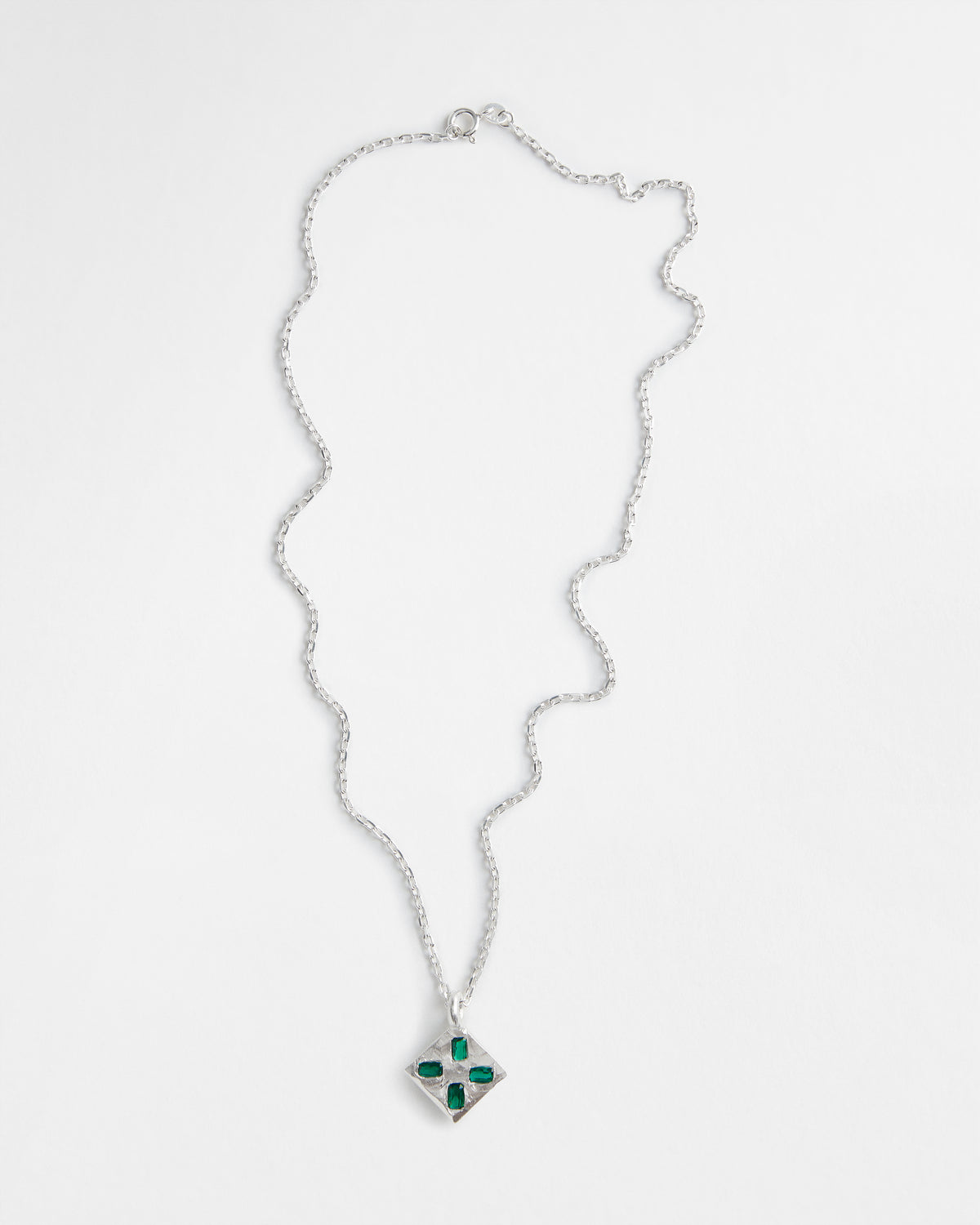 Emerald Morris Square Pendant
