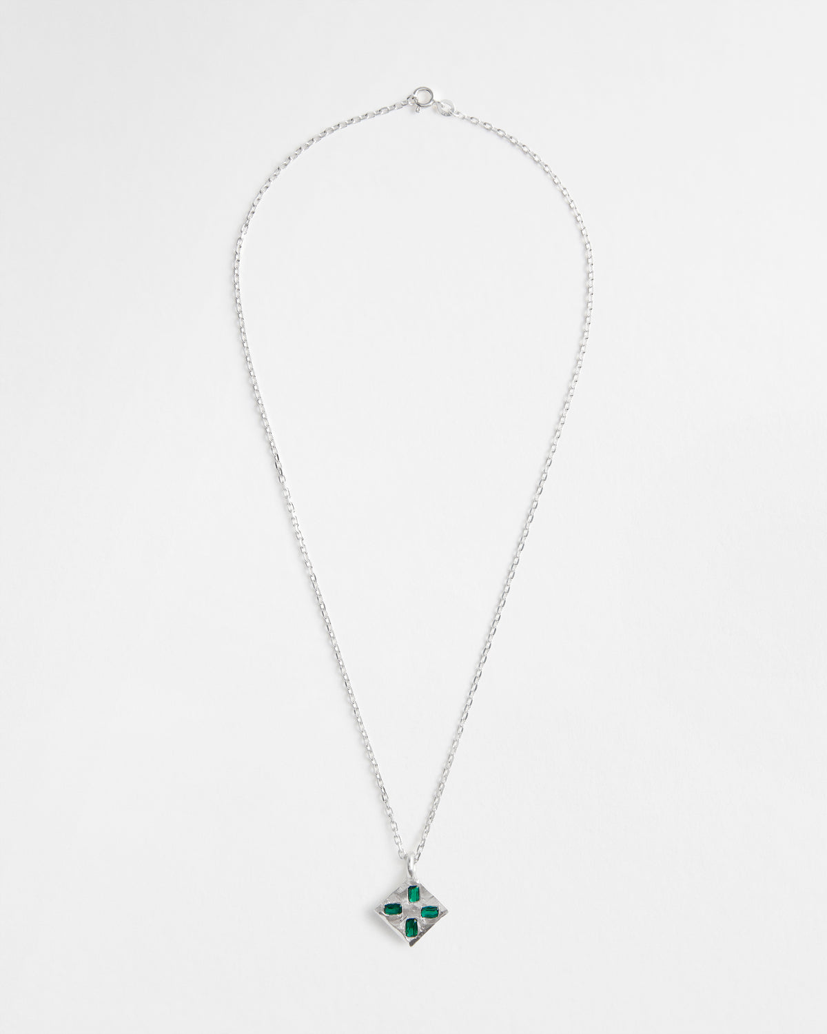 Emerald Morris Square Pendant