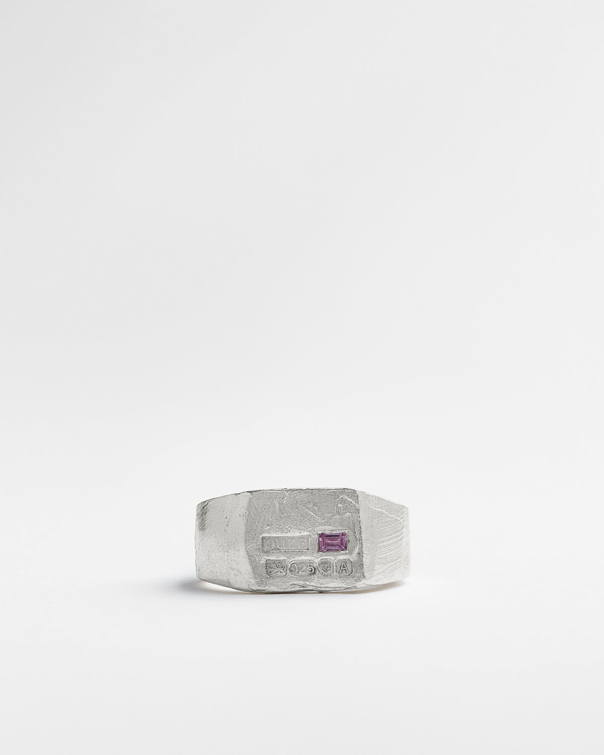 Pink Sapphire Hallmark Signet
