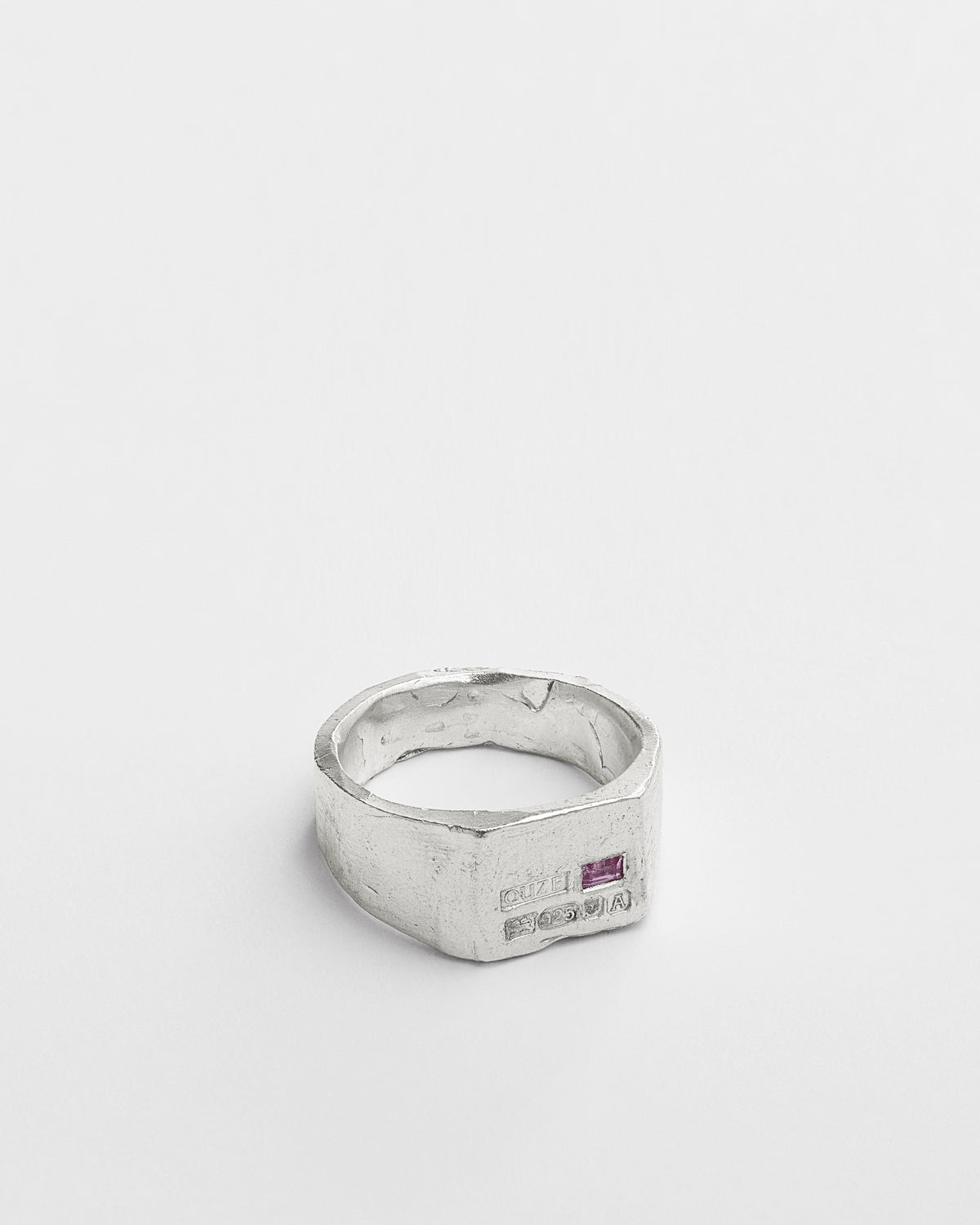 Pink Sapphire Hallmark Signet