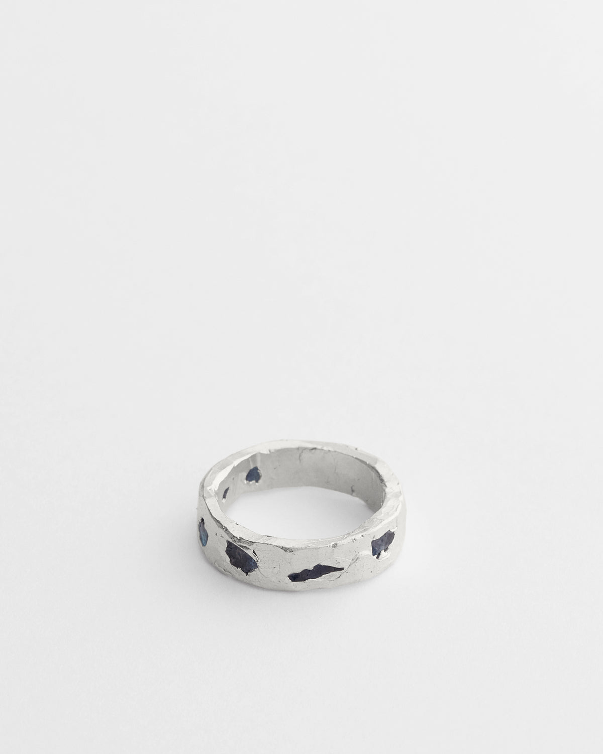 Raw Blue Sapphire Scatter Band