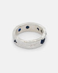 RAW BLUE SAPPHIRE SCATTER BAND