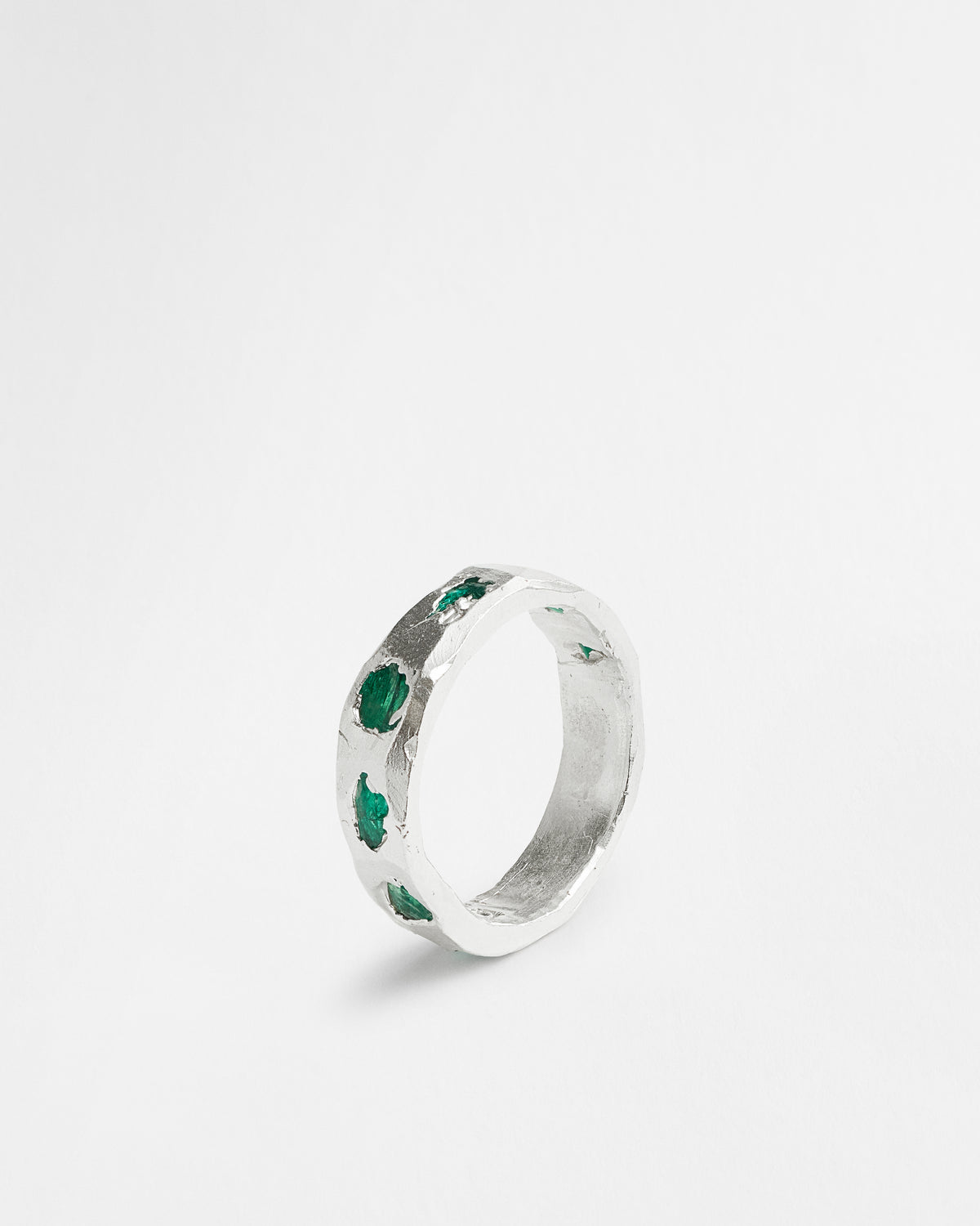 Raw Emerald Scatter Band