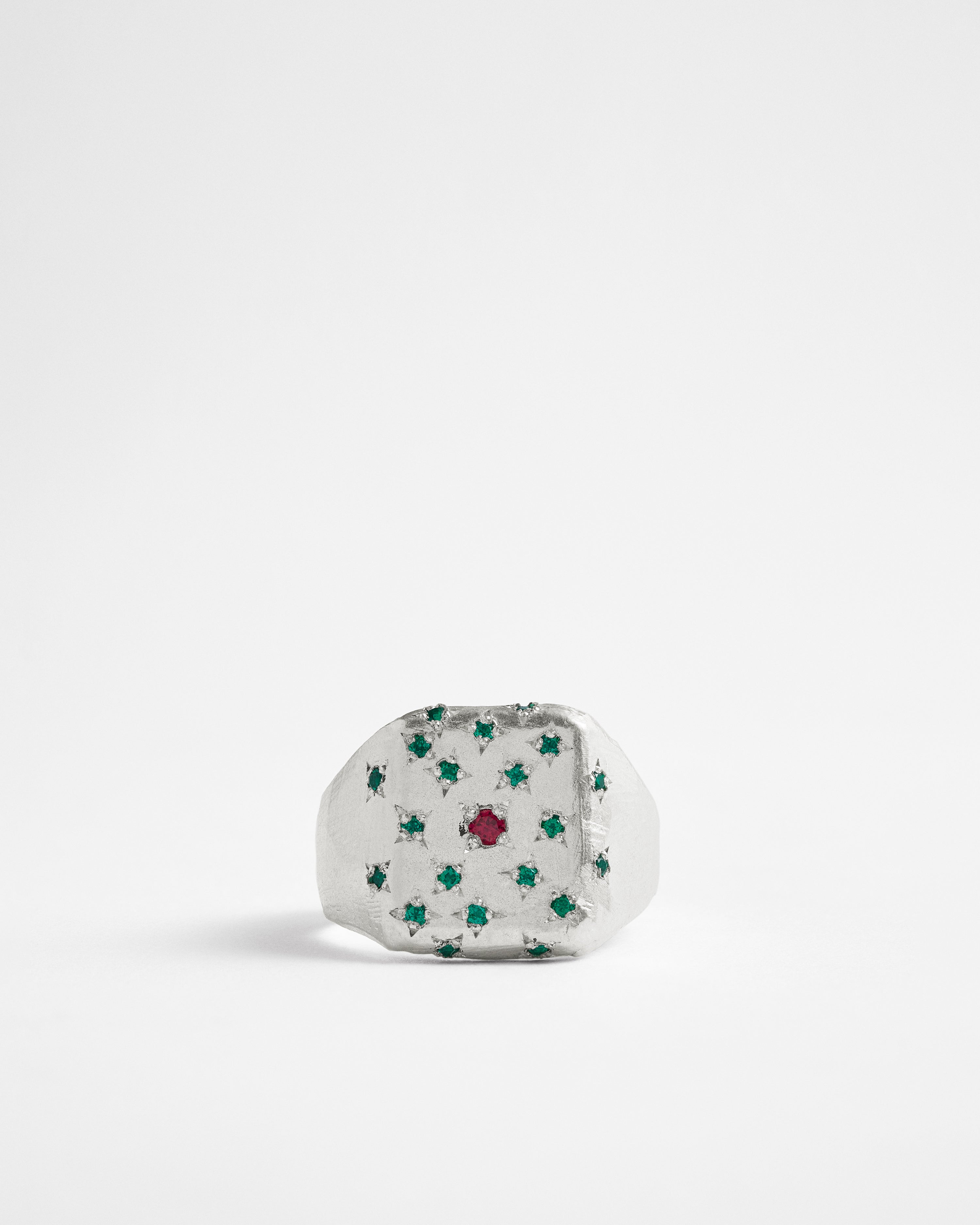 Emerald Polka & Ruby Signet