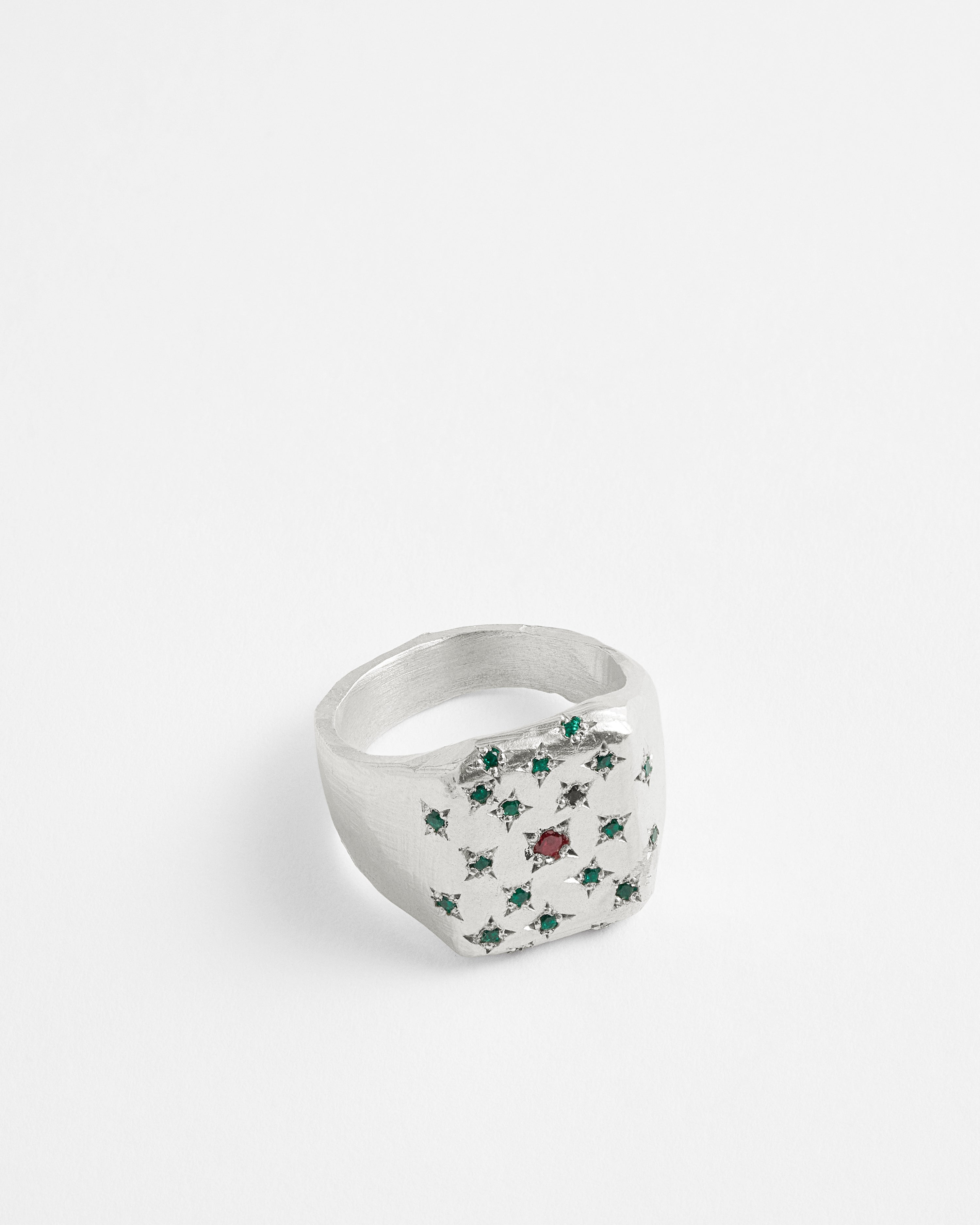 Emerald Polka & Ruby Signet
