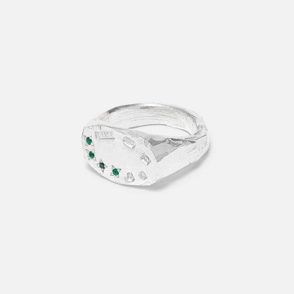 Oval Emerald Hallmarked Signet