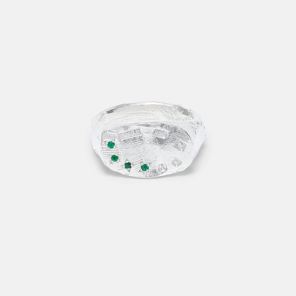 Oval Emerald Hallmarked Signet
