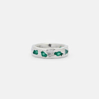 Raw Emerald Scatter Signet