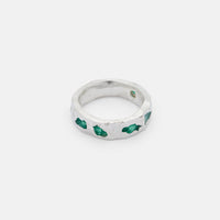Raw Emerald Scatter Signet