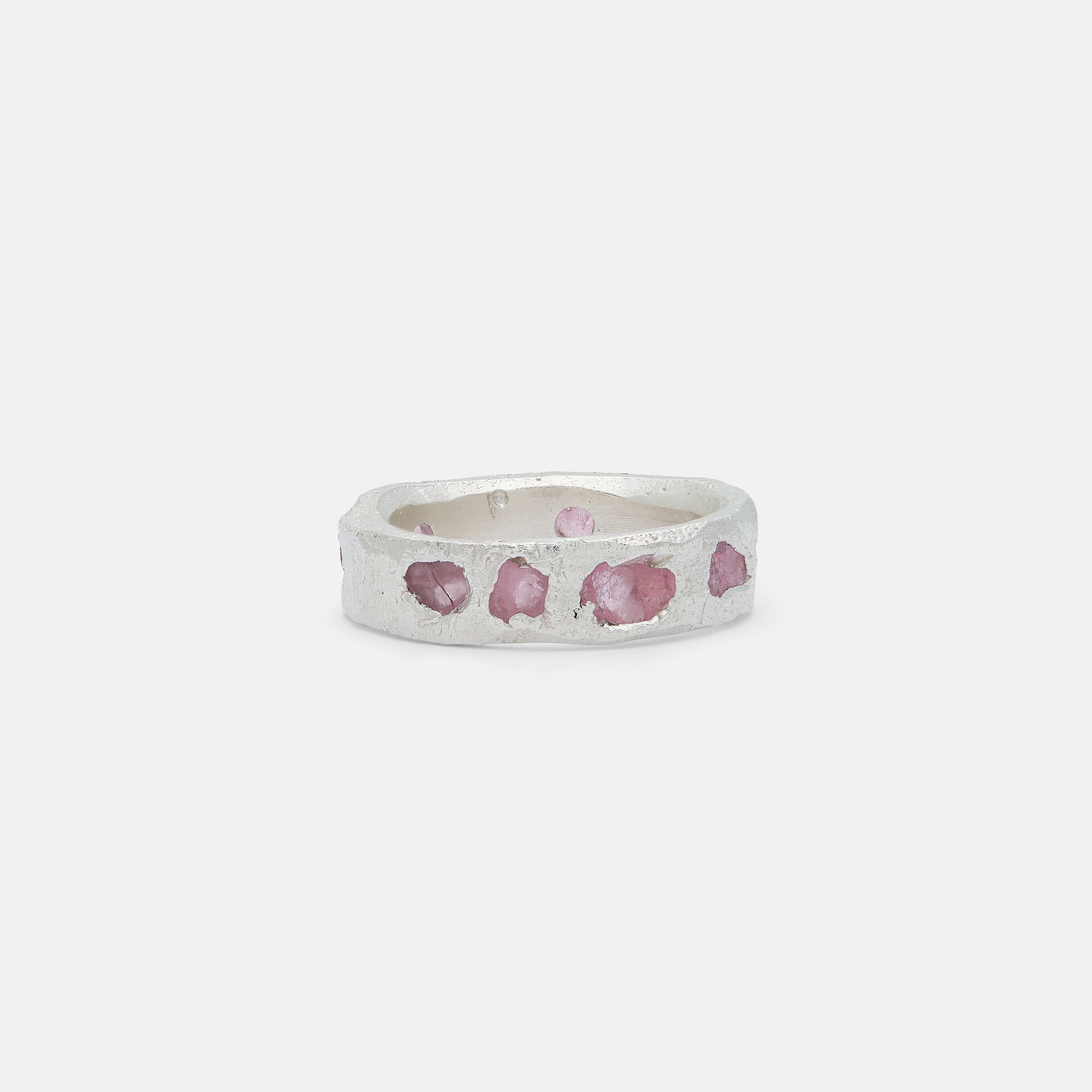 Raw Pink Sapphire Scatter Band