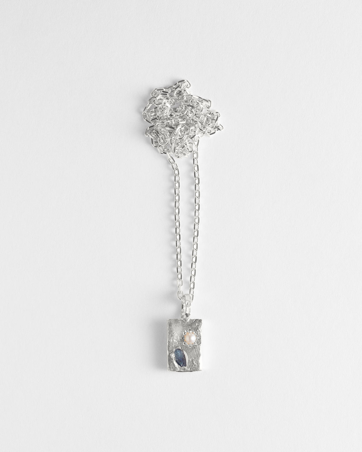 Pearl & Sapphire Tablet Pendant