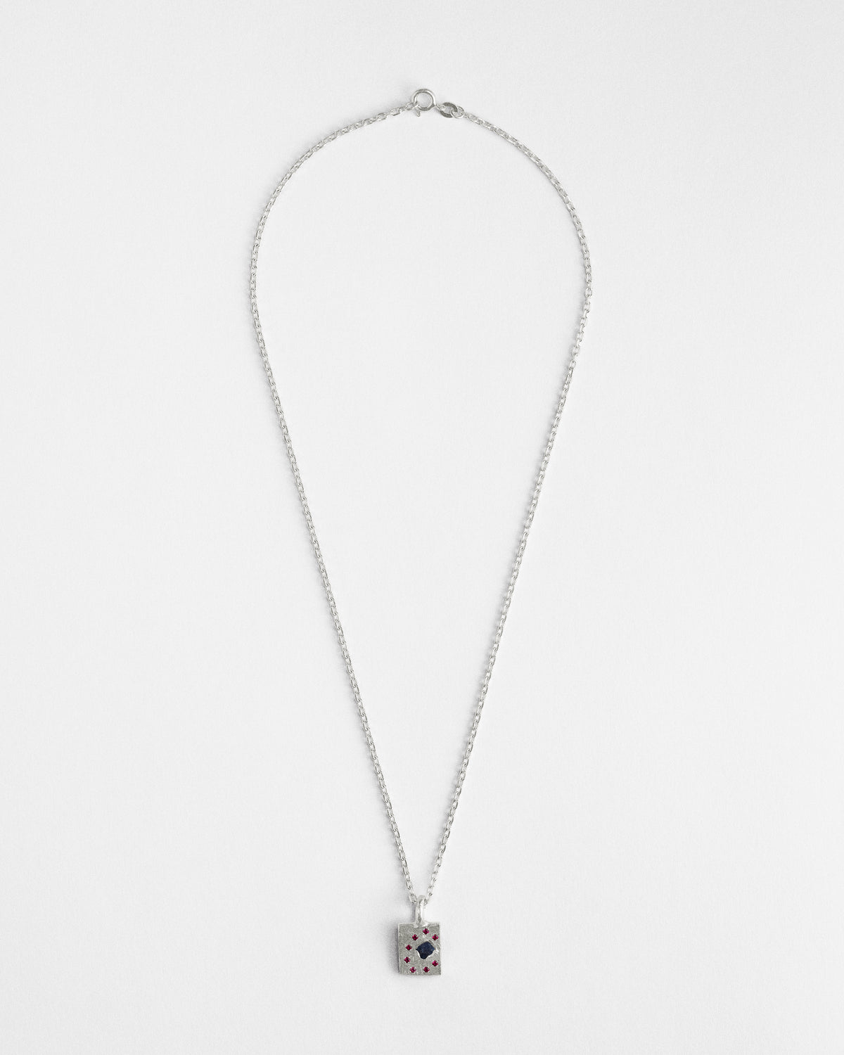 Ruby Halo Tablet Pendant
