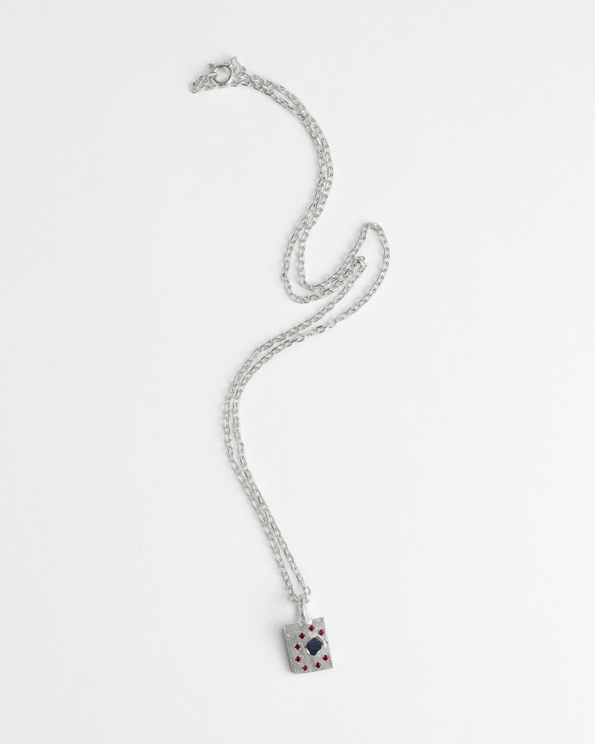 Ruby Halo Tablet Pendant