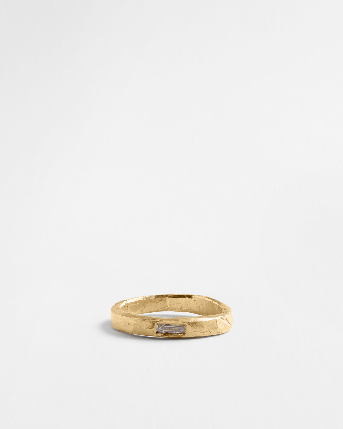 Gold Peti Diamond Baguette Band