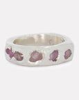 RAW PINK SAPPHIRE SCATTER BAND
