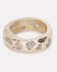 9k Gold White Sapphire Scatter Band