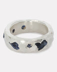 RAW BLUE SAPPHIRE SCATTER BAND